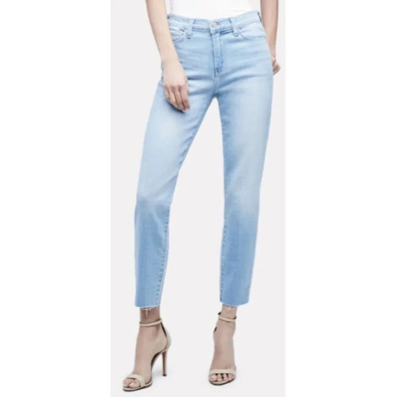 L'AGENCE El Matador High Rise Raw Hem Light Wash Skinny Jeans- sz 24 - Picture 1 of 9